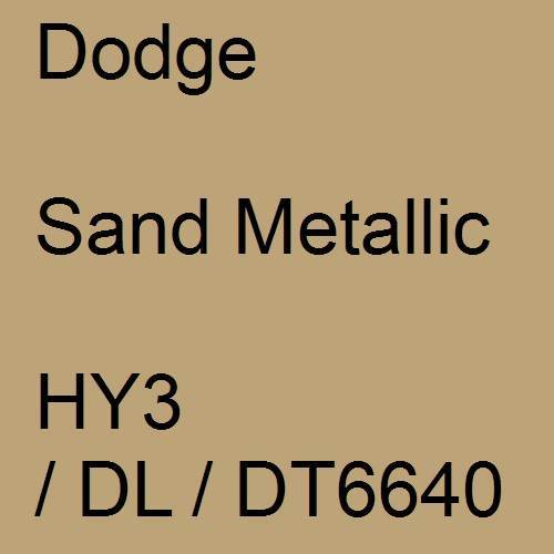 Dodge, Sand Metallic, HY3 / DL / DT6640.